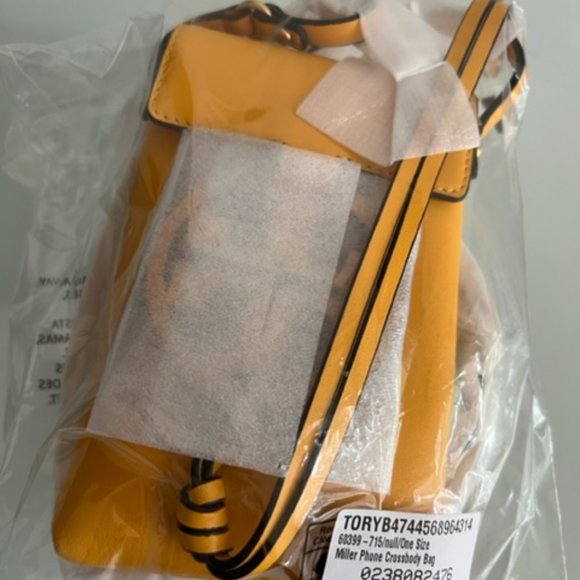 TORY BURCH Miller Phone Crossbody Bag Deep Daffodil - Picture 7 of 8